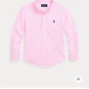 Polo Ralph Lauren Pink Gingham Poplin Shirt 3T NWOT